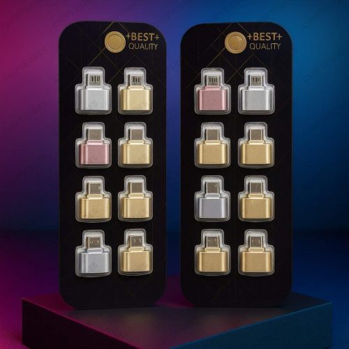 (1025) V 8 METAL FINISHING OTG CONNECTER (IMPORT)