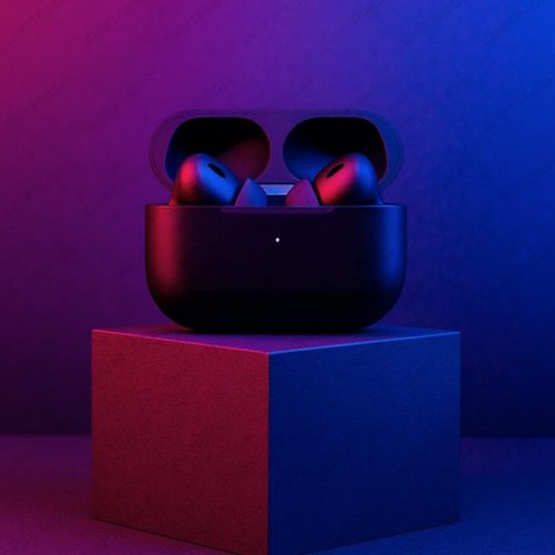 (1025) AIRPODS 2 TYPE-C WITH BEEP SOUND MAGNET BLACK COVER (IMPORT)