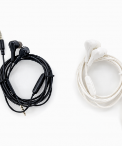 (NEW426) Ai 40 BLACK/WHITE WITH CLIP WITH MIC NYLON WIRE (IMPORT)